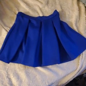 Blue pleated skirt